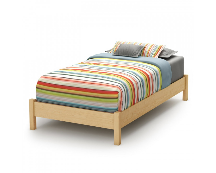 FaFurn - Twin Size Platform Bed Frame in Natural, Wood