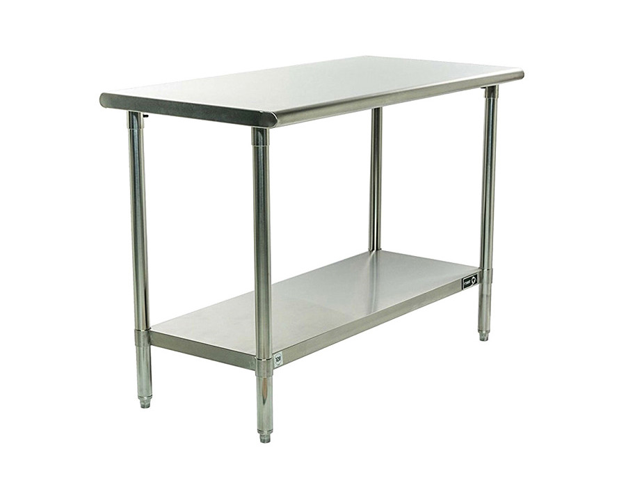 FaFurn - Stainless Steel Top Food Safe Prep Table Utility Work Bench with Bottom Shelf