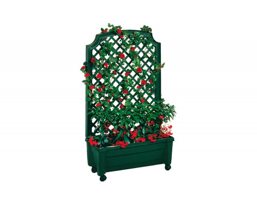 FaFurn Indoor/Outdoor Polypropylene Wheeled Trellis Planter - Green