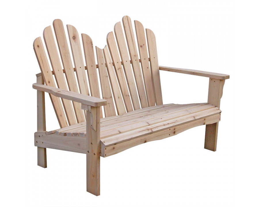 FaFurn - 2-Seat Patio Bench in Cedar Wood