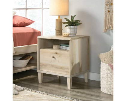 FaFurn - Farmhouse 1-Drawer Nightstand with Open Shelf in Light Maple