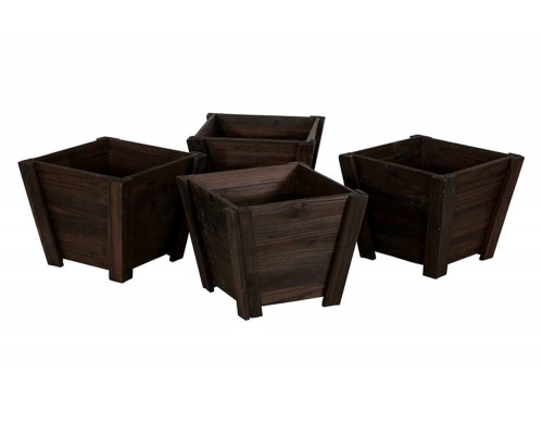 FaFurn - Small Nursery Style Wooden Garden Planters (Set of 4)