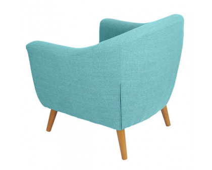 FaFurn - Modern Armchair with Solid Wood Legs in Turquoise