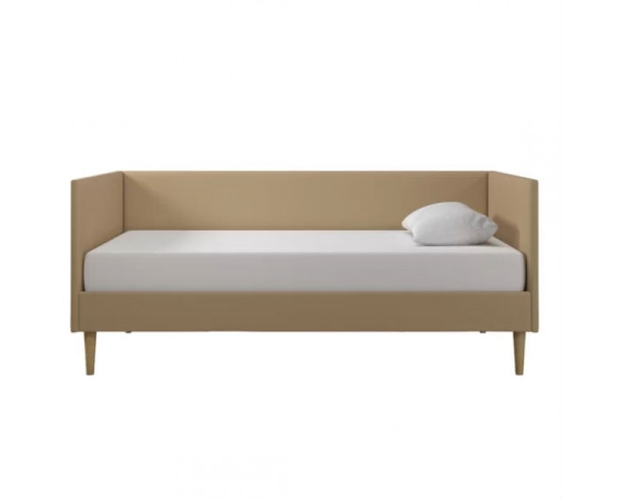 FaFurn Modern Twin Size Daybed - Tan, Linen