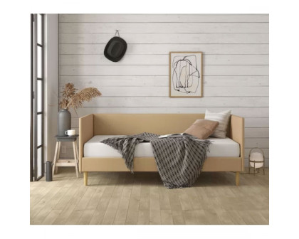 FaFurn Modern Twin Size Daybed - Tan, Linen