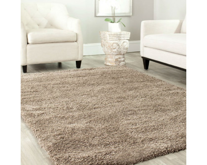 FaFurn Hand-Tufted 91x64" Rug - Taupe