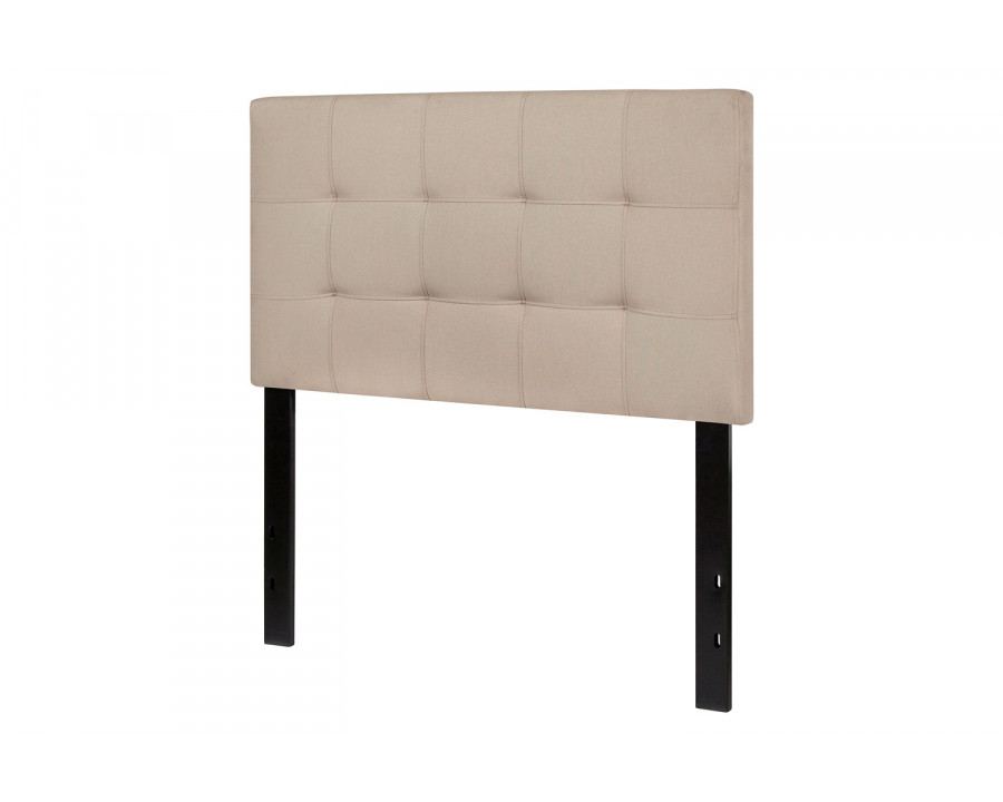 FaFurn Modern Fabric Upholstered Panel Headboard - Beige, Twin Size