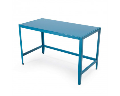 FaFurn - Modern Office Desk in Teal Blue, Metal