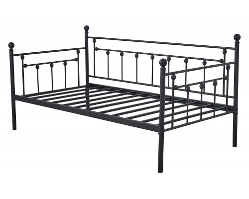 FaFurn - Twin Size Classic Black Metal Daybed Frame