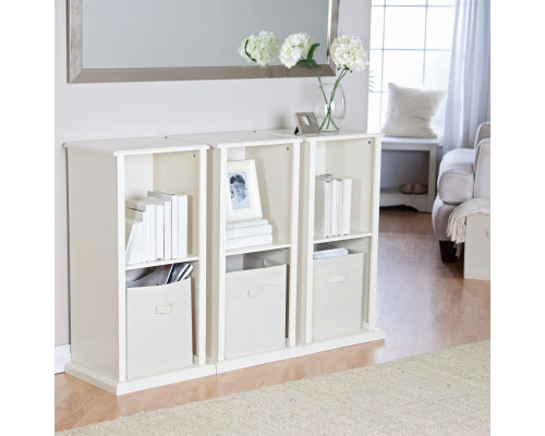 FaFurn - Modern Bookcase in Vanilla White, Wood