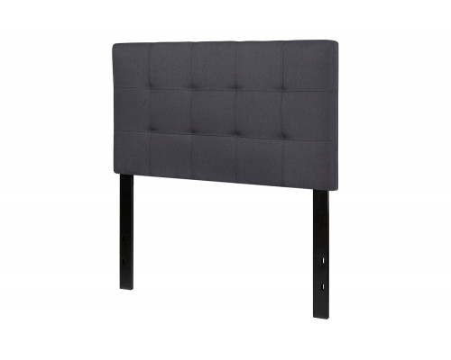 FaFurn Modern Fabric Upholstered Panel Headboard - Dark Gray, Twin Size