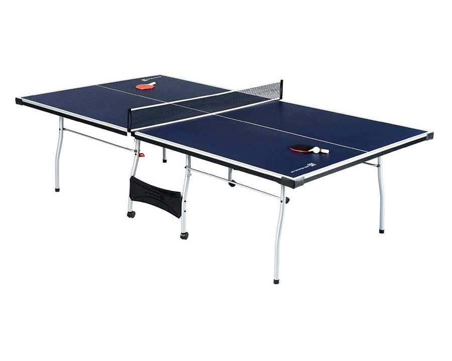 FaFurn - Official Tournament Grade Blue Foldable Indoor Table Tennis Table with Paddles and Balls