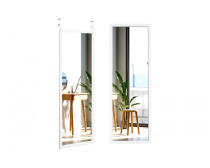 FaFurn - Full Length Bedroom Mirror with Over The Door Or Wall Mounted Design