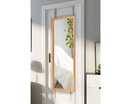 FaFurn Full Length Bedroom Mirror with Over The Door Or Wall Mounted Design - Gold