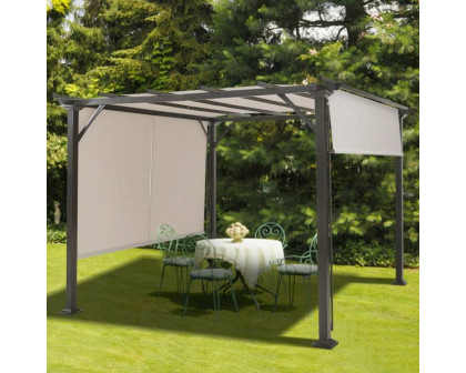 FaFurn™ Gazebo with Canopy - Beige, Metal/Polyester