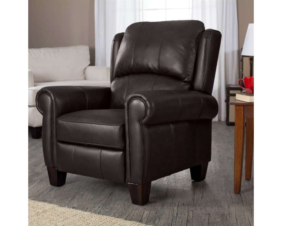 FaFurn - Club Chair in Chocolate Brown, Leather