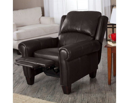 FaFurn - Club Chair in Chocolate Brown, Leather