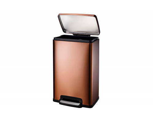 FaFurn Stainless Steel 13-Gallon Kitchen Trash Can with Step Lid - Copper Bronze