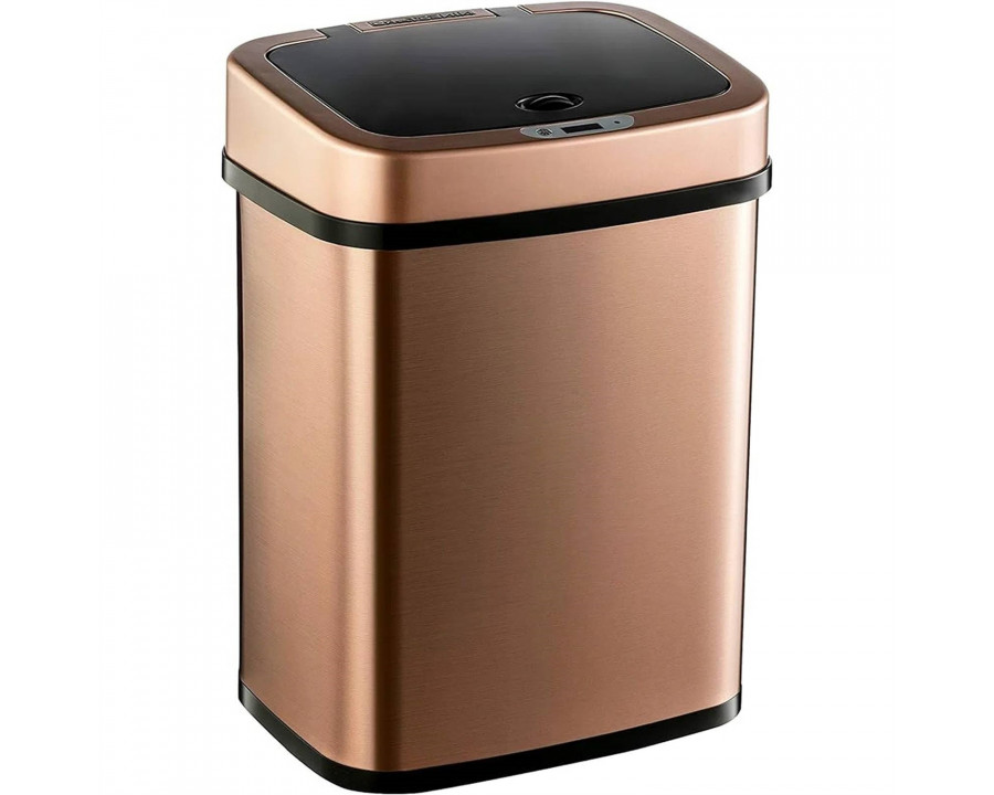 FaFurn - 3 Gallon Trash Can with Motion Sensor Lid in Rose Gold