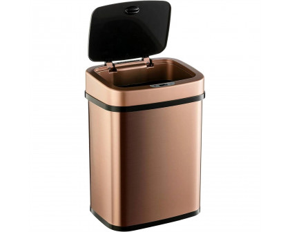 FaFurn - 3 Gallon Trash Can with Motion Sensor Lid in Rose Gold