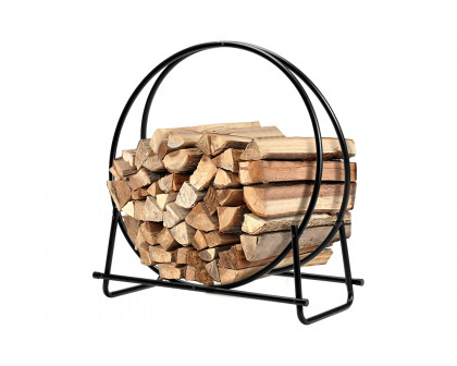 FaFurn - Round Circular Steel Hoop Firewood Log Storage Rack