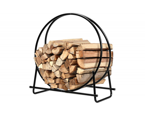 FaFurn Round Circular Steel Hoop Firewood Log Storage Rack - 30"