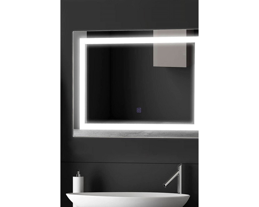 FaFurn Modern Led Lighted Mirror Dimmable Wall-Mounted Bathroom Vanity 27 X 20 Inch