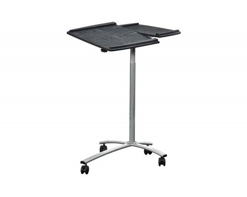 FaFurn - Adjustable Laptop Computer Cart Desk Stand in Graphite Wood Grain