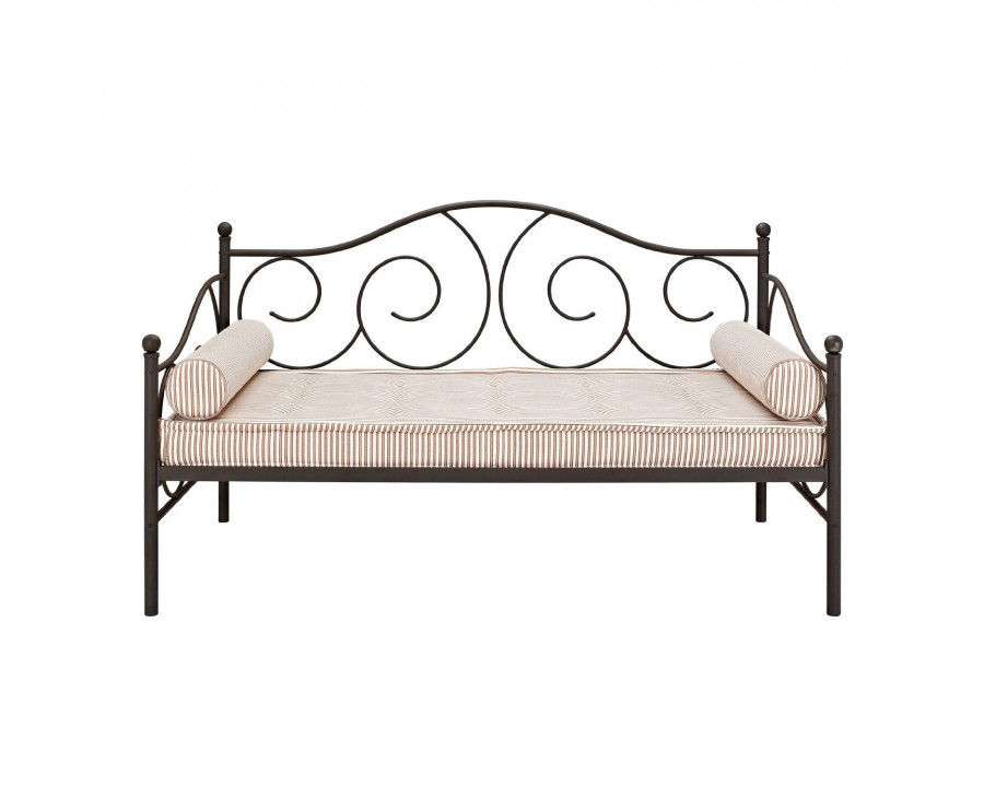 FaFurn - Contemporary Twin Size Daybed Frame in Dark Pewter, Metal