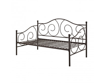 FaFurn - Contemporary Twin Size Daybed Frame in Dark Pewter, Metal