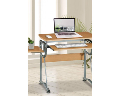 FaFurn - Compact Contemporary Computer Desk in Light Cherry Finish