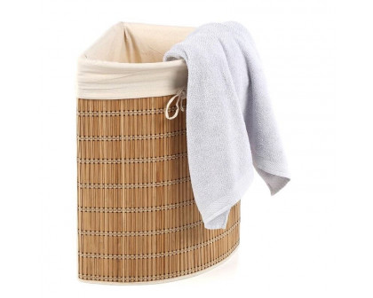 FaFurn - Corner Laundry Hamper Basket with Liner