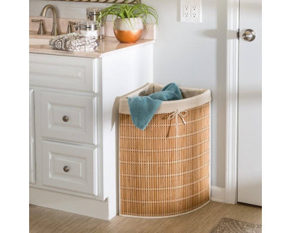 FaFurn - Corner Laundry Hamper Basket with Liner