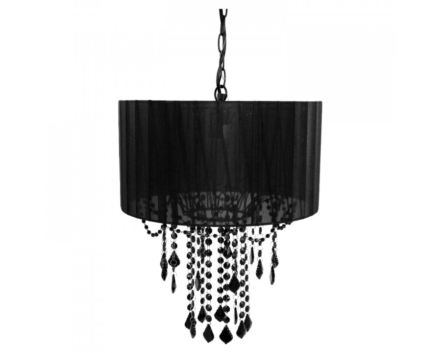 FaFurn - 1-Bulb Chandelier in Black