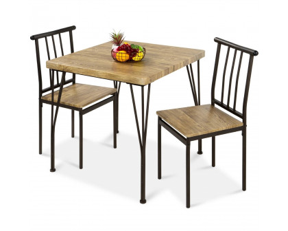 FaFurn - 3-Piece Modern Dining Set with Table and 2 Chairs