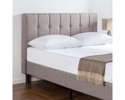 FaFurn - Twin Size Platform Bed Frame with Button Tufted Headboard