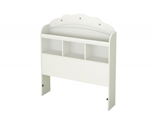 FaFurn - Twin Size Bookcase Headboard in White Wood Finish