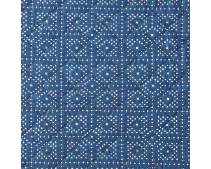 FaFurn Twin Size Reversible Quilt Set - Blue/White, Cotton