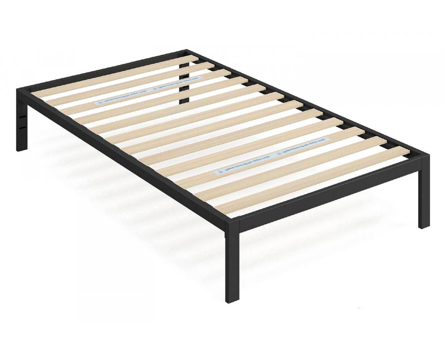 FaFurn - Metal Platform Bed Frame with Wood Slats 700 Lbs Weight Capacity