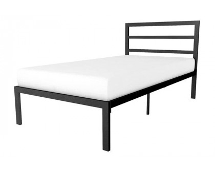 FaFurn - Metal Platform Bed Frame with Headboard Included