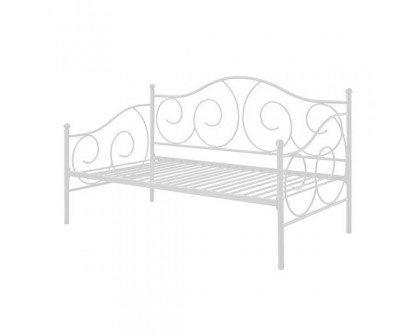 FaFurn - Twin Size Daybed with Scrolling Final Detailing in White