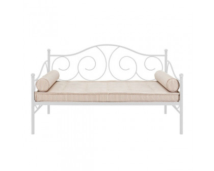 FaFurn - Twin Size Daybed with Scrolling Final Detailing in White