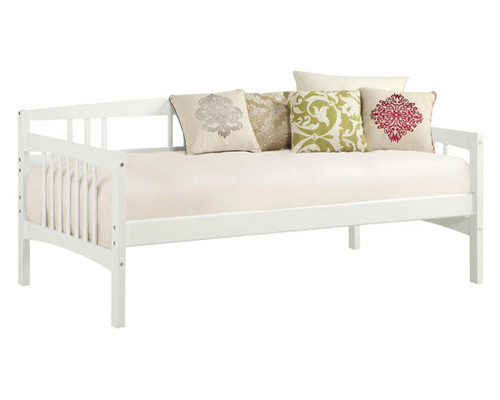 FaFurn - Twin Size Traditional Pine Wood Day Bed Frame in White Finish