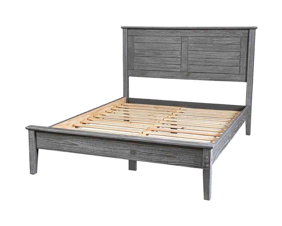 FaFurn - Farmhouse Twin Size Platform Bed  in Gray, Wood