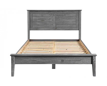 FaFurn - Farmhouse Twin Size Platform Bed  in Gray, Wood