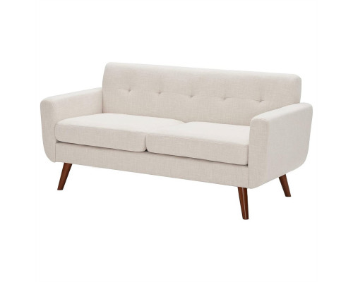 FaFurn - Modern Loveseat in Beige, Cotton/Polyester