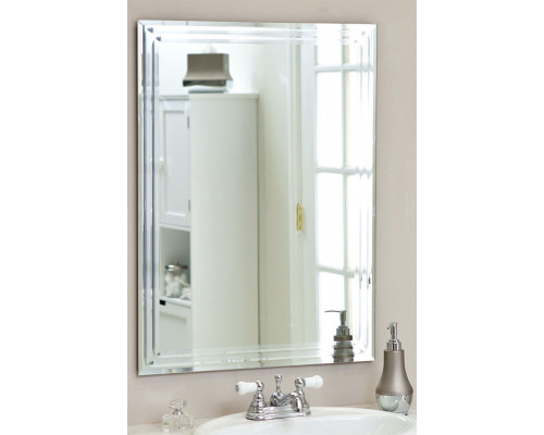 FaFurn - Rectangular 31.5-Inch Bathroom Vanity Wall Mirror with Triple-Bevel Design