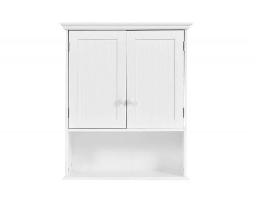 FaFurn - White Wall Mount Bathroom Cabinet with Storage Shelf