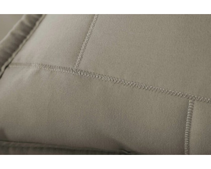 FaFurn Modern Brick Stitch Microfiber Reversible 2 Piece Comforter Set - Taupe, Twin/Twin XL Size