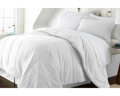 FaFurn Twin XL Size 6-Piece Reversible Comforter Set - White, Microfiber